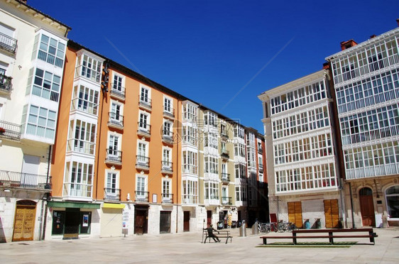 古建筑外布尔戈斯广场西班牙历史传统古老的图片