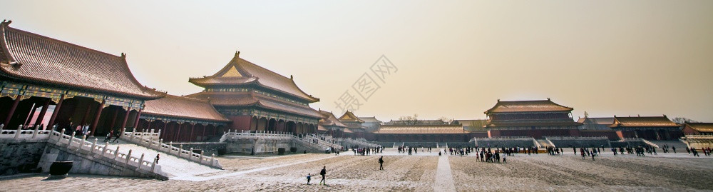 假期马鞭草素北京故宫人图片