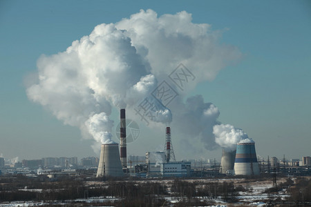 烟雾火力发电站气生态图片