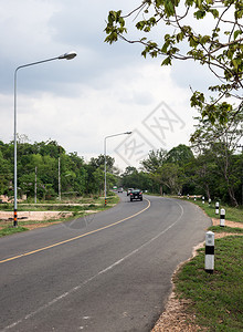 美丽的方向泰国农村平面公路612景观图片