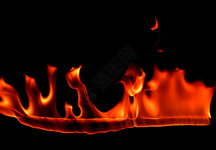 易燃灾难抽象艺术黑色背景的火焰燃烧红色热火花上升烈橙光闪耀的飞行粒子黑色图片