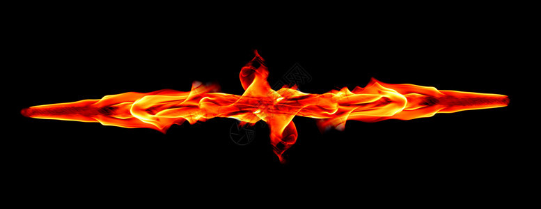抽象艺术黑色背景的火焰燃烧红色热火花上升烈橙光闪耀的飞行粒子运动美丽的炽盛图片