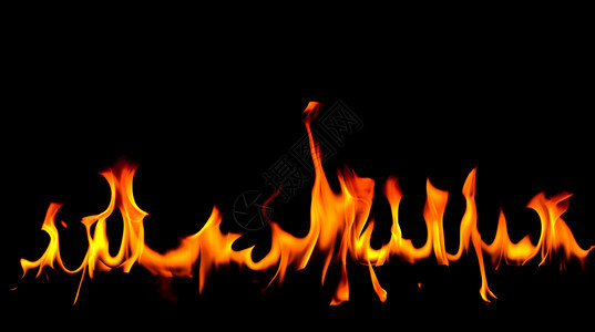 火热营抽象艺术黑色背景的火焰燃烧红色热火花上升烈橙光闪耀的飞行粒子图片
