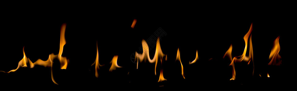 灾难抽象艺术黑色背景的火焰燃烧红色热火花上升烈橙光闪耀的飞行粒子质地热的图片