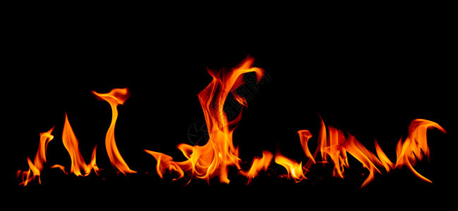 易燃发光的红色抽象艺术黑色背景的火焰燃烧红色热火花上升烈橙光闪耀的飞行粒子图片