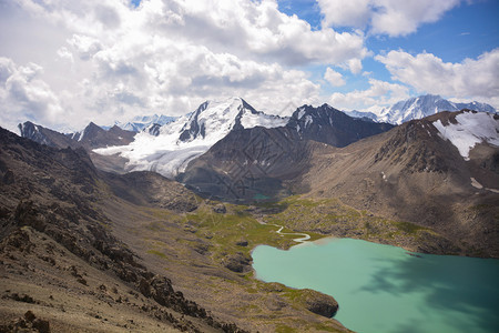 景观冷静的自然吉尔斯坦美丽的Alakul湖图片