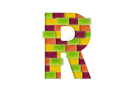庆典孤立在白色背景上的糖果或字母表拉丁食品字母表糖果R孤立在白色背景上的糖果或字母表R工作室绿色图片