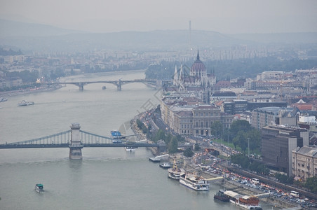 布达佩斯著名的多瑙河景象链桥城市图片