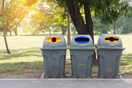 公共园回收垃圾桶能够斌环境图片