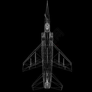 航班3D型飞机模在BLACK背景上分离明亮的复制图片