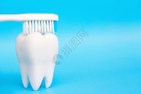 白色的蓝B牙科卫生概念背景乐器图片
