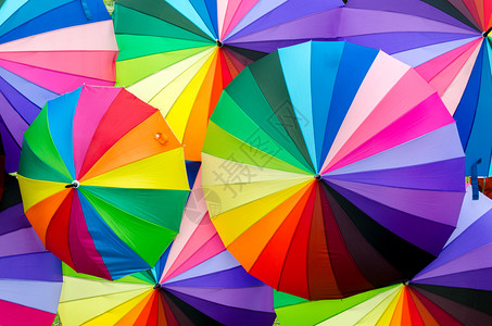 天空抽象的对面色彩多伞式背景图片
