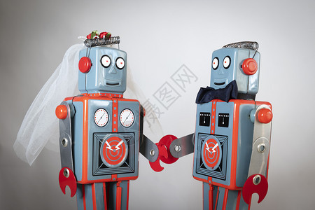 锡复兴结婚的老式机器人科幻图片