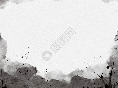水彩抽象背景黑色和白喷雾油漆刷文字复制空间印刷墙壁艺术封面或邀请卡的典型设计说明水粉为了质地图片