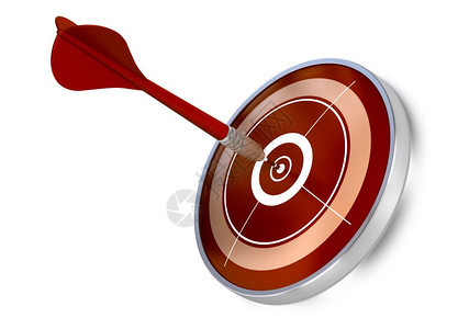 箭成功现代的红色飞镖击中目标的心白色背景现代设计完美拍摄的现代设计图片