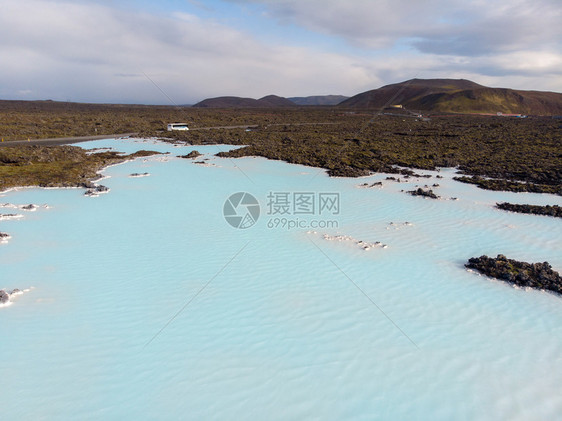 主要的位于冰岛雷克雅未的主要旅游景点之一的蓝环礁湖温泉洗澡自然图片