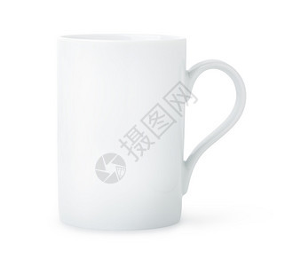 处理餐具空茶杯在白色背景上孤立的空茶杯图片