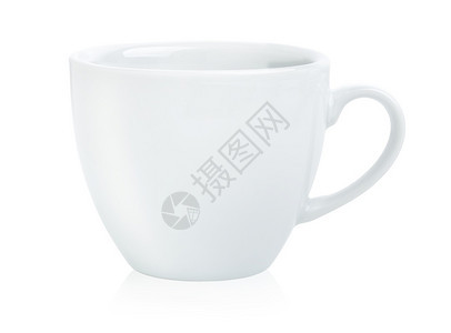 白茶杯孤立在背景的茶杯上干净单身图片