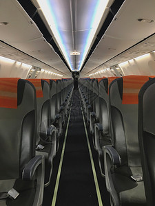 航班大流行轨客机舱空座椅图片