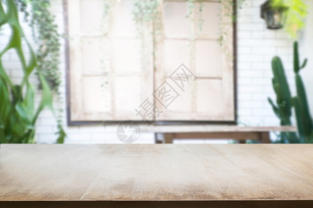 餐饮背景模糊的空木制表格剪辑广告目的图片