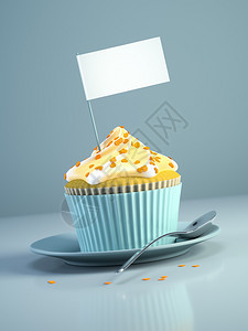 颜色美食3d配有的纸杯蛋糕假期图片