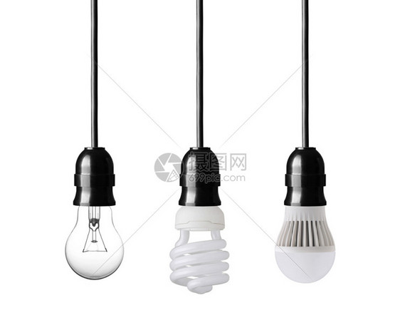 力量活白色灯泡节能和LED储蓄图片