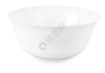 白底色孤立的陶瓷碗干净目单身图片
