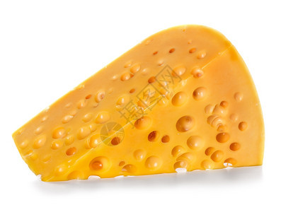 白色背景上孤立的奶酪商品起司橙图片