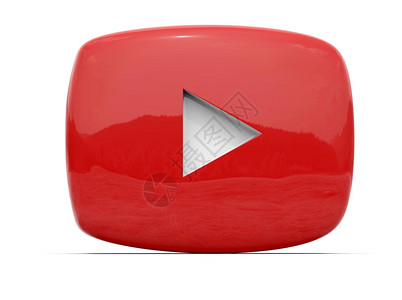 Youtube播放按钮标志视频图在线广播服务符号社交媒体标志Youtube视频流移动应用程序视频共享站点上传查看和共享视频3d插图片
