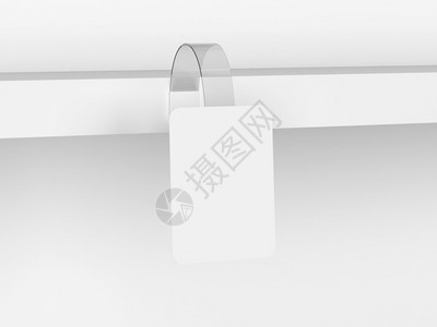 货架标签墙优质的店铺市场货架模型3d插图中白色背景所孤立的空白瓦布勒标签设计图片