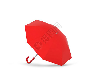 空白打开了色背景上孤立的伞式三维插图降低象征保护的图片