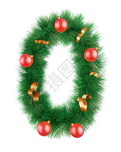 框架圣诞花圈的形状是零号带丝和蛋3D点缀弓图片