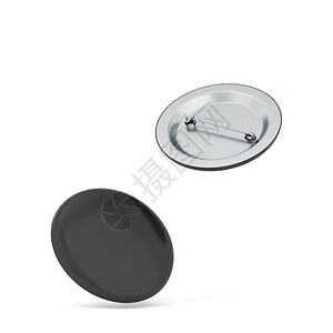 光滑白色背景上孤立的空白徽章模拟3d插图销售铬合金图片