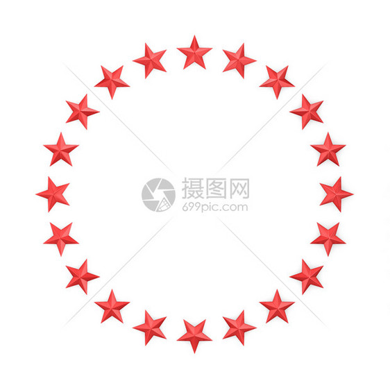 金子酒店属白色背景上孤立的圆形三维图示中的恒星图片