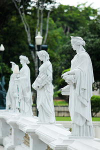 希腊语老的公园里白色女神的雕像欧洲图片