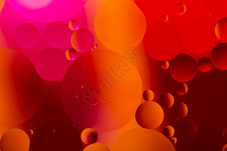 彩色抽象水油气泡图片