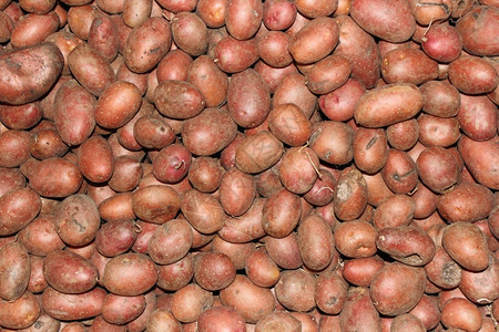 生饮食形成一个有趣的纹理红土豆块色图片