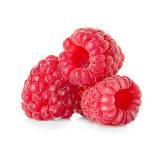 饮食山莓工作室白色背景上孤立的草莓图片