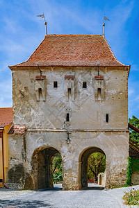 旅游堡垒裁缝塔进入Sighisoara城堡的第二个入口罗马尼亚Sighisoara的尾装塔地标图片