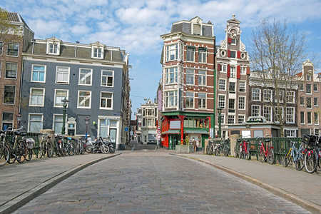 旅游运输荷兰GelderseKade的阿姆斯特丹市风景著名的图片