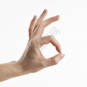 手显示OK符号1象征白种人协议图片