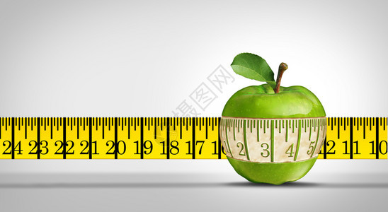 健康和或生活方式作为从健康水果中雕刻出来的测量胶带形状作为饮食和减肥的营养概念或在3D插图样式下保持瘦弱以健康或的方式生活卫保健图片