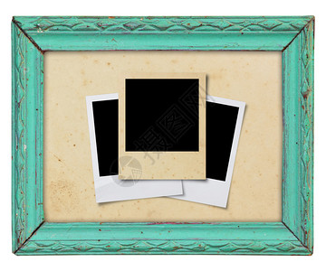 木材上的空白照片框边界抽象的怀旧图片