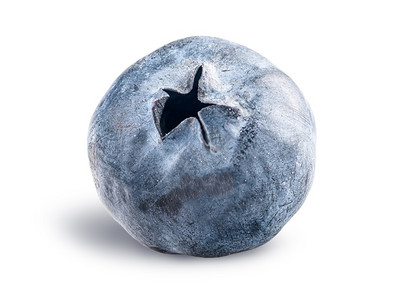 单个背景束孤立在白色背景上的单个蓝莓浆果孤立在白色背景上的单个