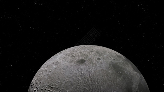 自然地球3D月轨道的成像美国航天局提供的这一图像元件月球在空间背景下有明亮的弹坑和月球土壤渲染图片