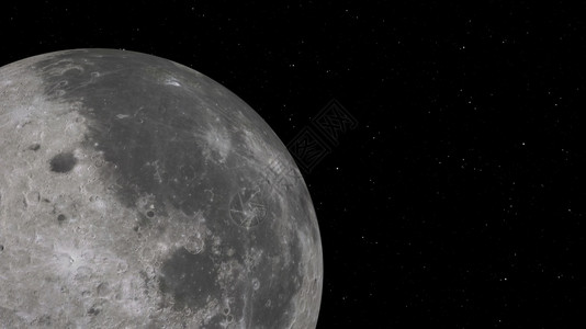 发光的3D月球轨道的成像美国航天局提供的这一图像元件月球在空间背景下有明亮的弹坑和月球土壤天文插图图片