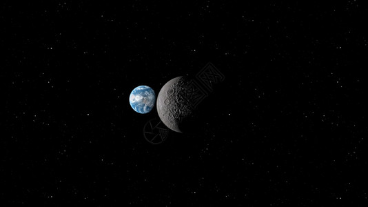 3D月球轨道的成像美国航天局提供的这一图像元件月球在空间背景下有明亮的弹坑和月球土壤神领域美航空天局图片
