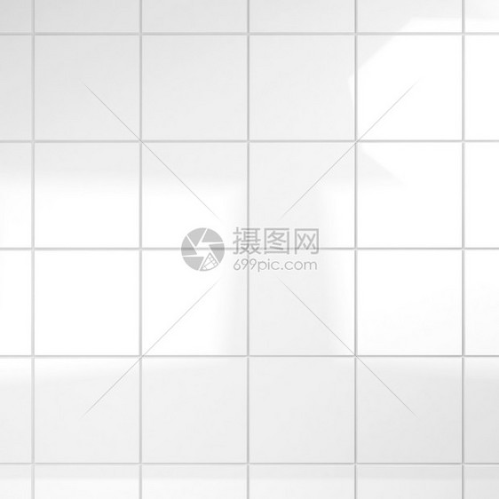 马赛克屋白色瓷砖3d背景建筑学图片