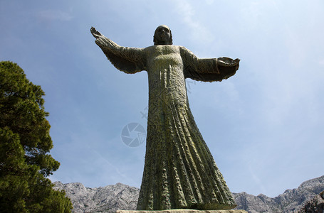 灵克罗地亚圣迹中的大天使加布里埃尔雕像教堂维普里克图片