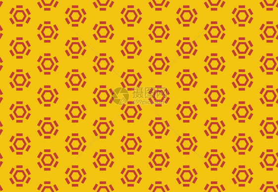 无缝几何图案设计解背景纹理黄色和红的颜时尚简单髦图片